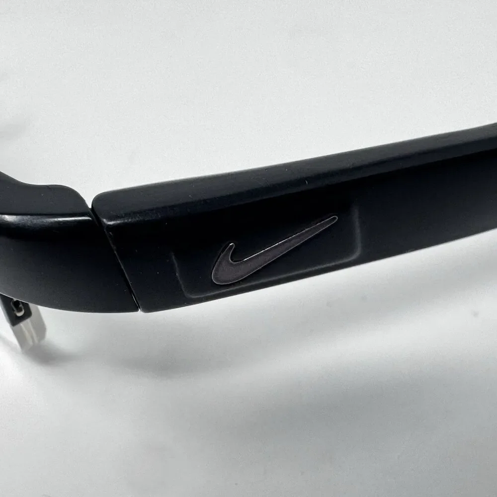 Nike Live Free 8165 001 Black Crystal Volt Half Rim Eyeglass Frames 53-17-140